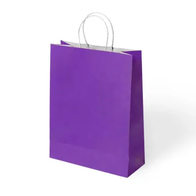 Purple Paper Bags with Twisted Handles - 1