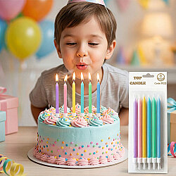 Rainbow Cake Candle Set 15cm - 6 Pieces - 1