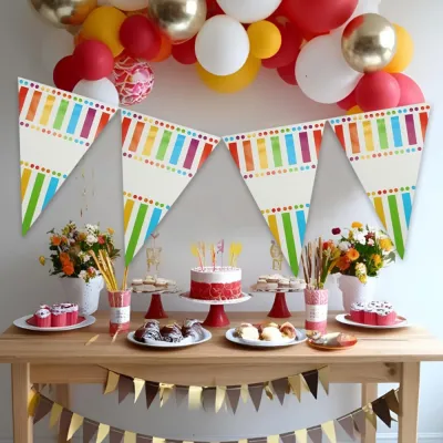 Rainbow Triangle Flag Banner - 1