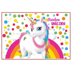 Rainbow Unicorn Coloring Placemat - 2