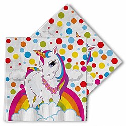 Rainbow Unicorn Paper Napkins - Kikajoy