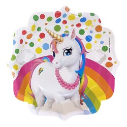 Rainbow Unicorn Paper Plates - Kikajoy