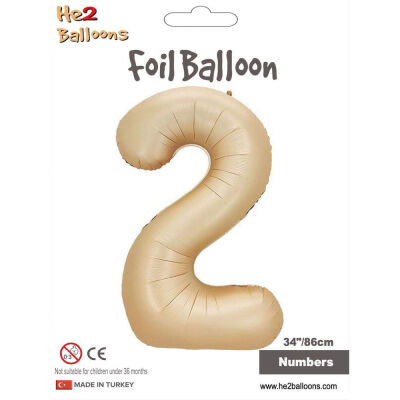 2 Rakam Karamel Folyo Balon 34