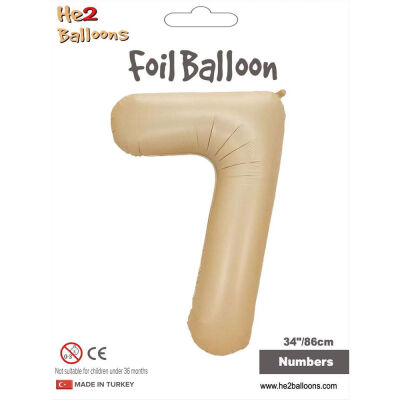 7 Rakam Karamel Folyo Balon 34
