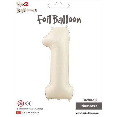 1 Rakam Krem Folyo Balon 34