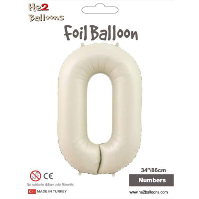 0 Rakam Krem Folyo Balon 34