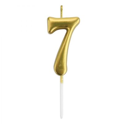 7 Rakam Altın Çubuk Mum 7cm - 2
