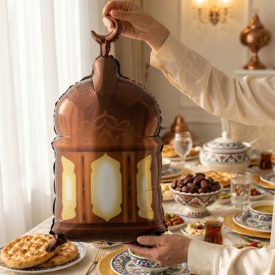 Ramazan Feneri Şekilli Dekoratif Folyo Balon - 1