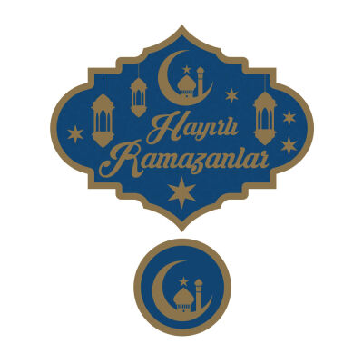 Ramazan Kapı & Duvar Süsü -No:1- (Lacivert) - 2