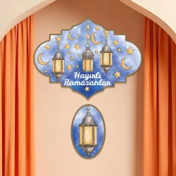 Ramazan Kapı & Duvar Süsü -No:2- (Açık Mavi) - 1