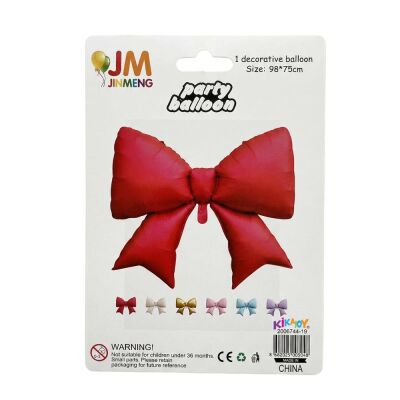 Red Bow Foil Balloon - 2