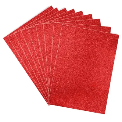 Red Glitter EVA Craft Foam Sheet - 2