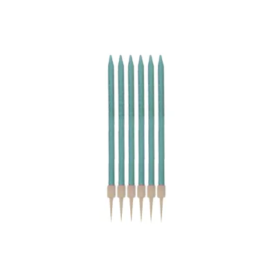 Retro Birthday Candles - Blue - 3