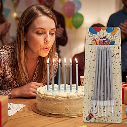Retro Birthday Candles - Silver - 1
