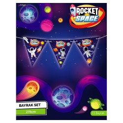 Rocket Space Üçgen Flama - Kikajoy