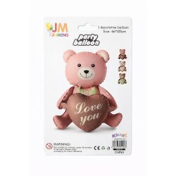 Romantic Bear with Heart Foil Balloon - 2
