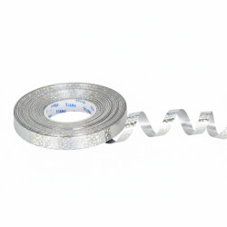 Silver Holographic Glitter Ribbon - 