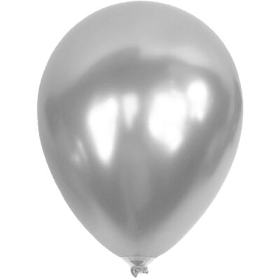 Silver Metallic Balloons 12