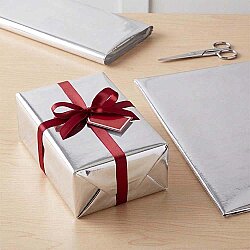 Silver Metallic Wrapping Paper - Kikajoy