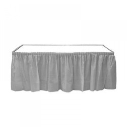 Silver Plastic Table Skirt - Kikajoy (1)