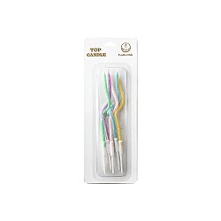Simli Makaron Karışık Renk Spiral Pasta Mumu - 2