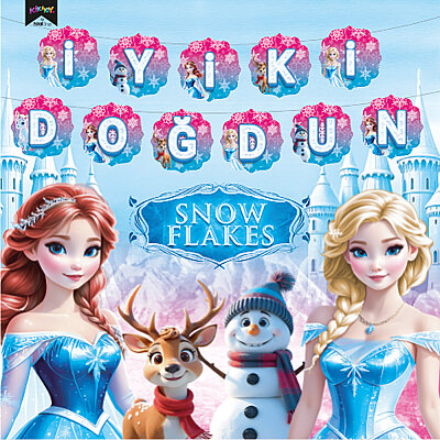 Snowflakes İyi ki Doğdun Harf Afiş - 1