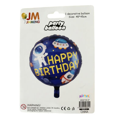 Space Astronaut Happy Birthday Foil Balloon - 2