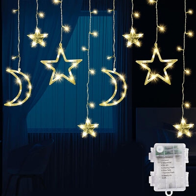 Stars Moon LED Curtain Lights - 1
