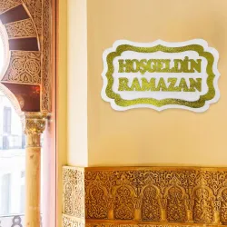 Hoşgeldin Ramazan Strafor Süs 30x47 cm - 1