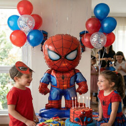 Süper Kahramanlar Şekilli Folyo Balon - Spiderman / Captain America - 1
