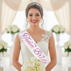 Team Bride Sash - Fuchsia - Kikajoy