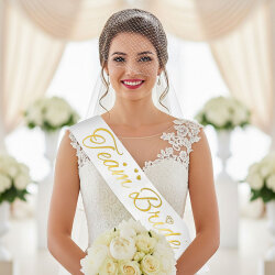 Team Bride Sash - Gold - Kikajoy