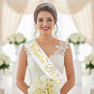 Team Bride Sash - Gold - 1