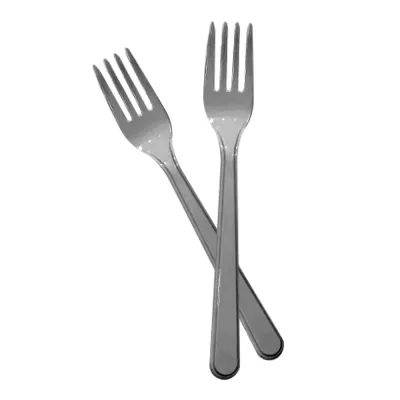 Gümüş Plastik Çatal - 1