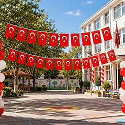 Turkish Flag Garland - Moon Star - Kika