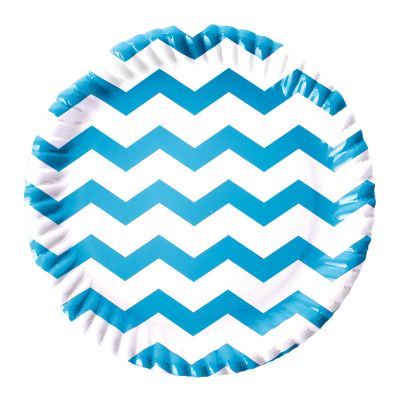 Turkuaz Zigzag Karton Tabak 23cm - 1