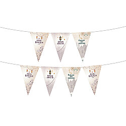 Ramazan Üçgen Flama Seti 150 cm - Hayırlı Ramazanlar & Ramazan Berekettir Yazılı Ev Süslemesi - 2