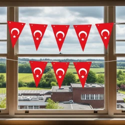 Ay Yıldız Üçgen Flama Süsleme Seti - 1
