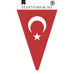 Ay Yıldız Üçgen Flama Süsleme Seti - 3