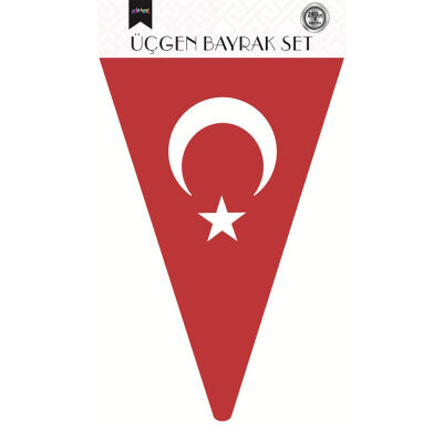 Ay Yıldız Üçgen Flama Süsleme Seti - 3