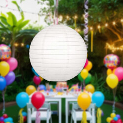 White Chinese Paper Lantern 25 cm - 