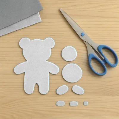 White Craft Felt Sheet - 1