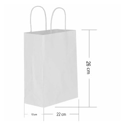 White Paper Bags with Twisted Handles - 2