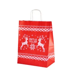 White Paper Bags with Twisted Handles - Christmas - Kika (1)
