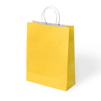 Yellow Paper Bags with Twisted Handles - 1