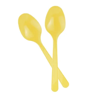Yellow Plastic Spoons - 1