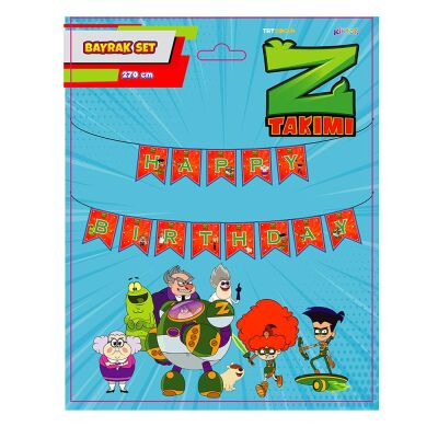 Z Takımı Happy Birthday Harf Afiş - 1